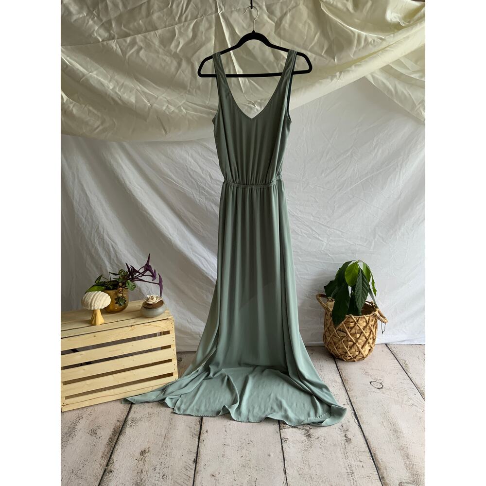 Show Me Your Mumu Womens Small Green Sleeveless Maxi Long Layered Dress